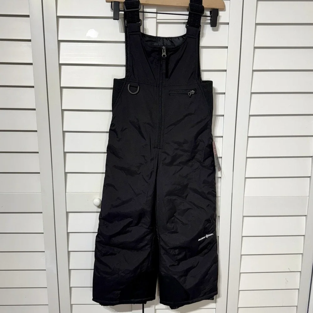 Outdoor Gear Toddler Peak Snow Bib Black Kids Boys Girls Winter Pants Size 4 NWT
